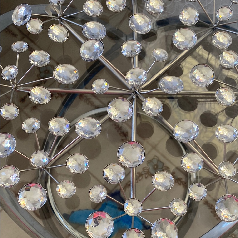 One Large Silver Starburst Wall Decor